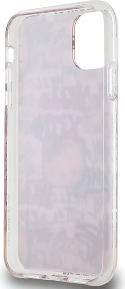 Mbështjellës Hello Kitty IML Tags Graffiti për iPhone 11/XR, rozë