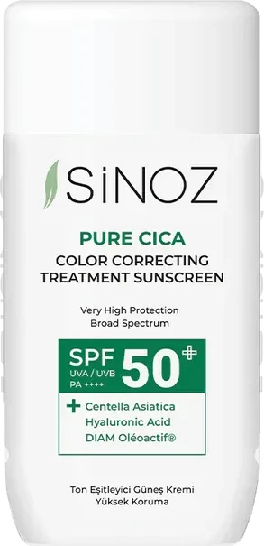 Krem kundër diellit Sinez Mineral UV filter - Pure Cica Color Correcting Fluid SPF 50+
