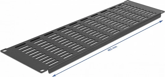 Panel i verbër me ventilim DeLOCK 19" 3U, metal, i zi