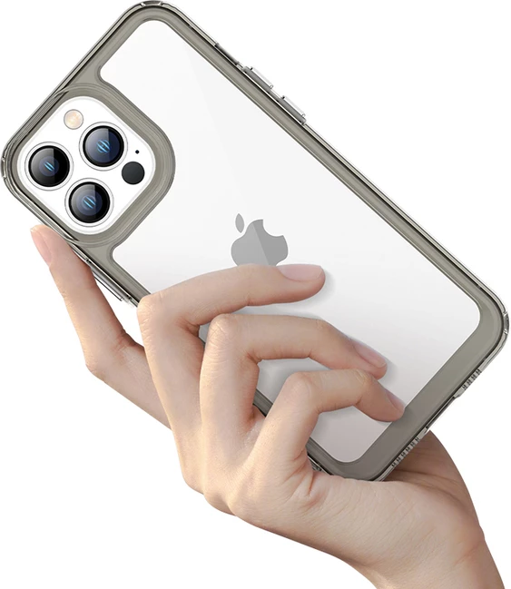 Mbështjellës Hurtel Outer Space Case për iPhone 13 Pro Max, hard cover me kornizë xheli, kaltër