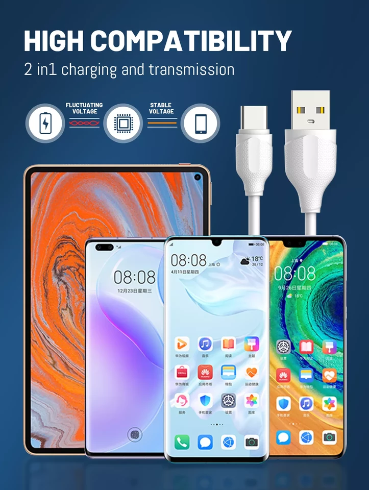 Kabllo e karikimit Ldnio 2.1A Data Cable
