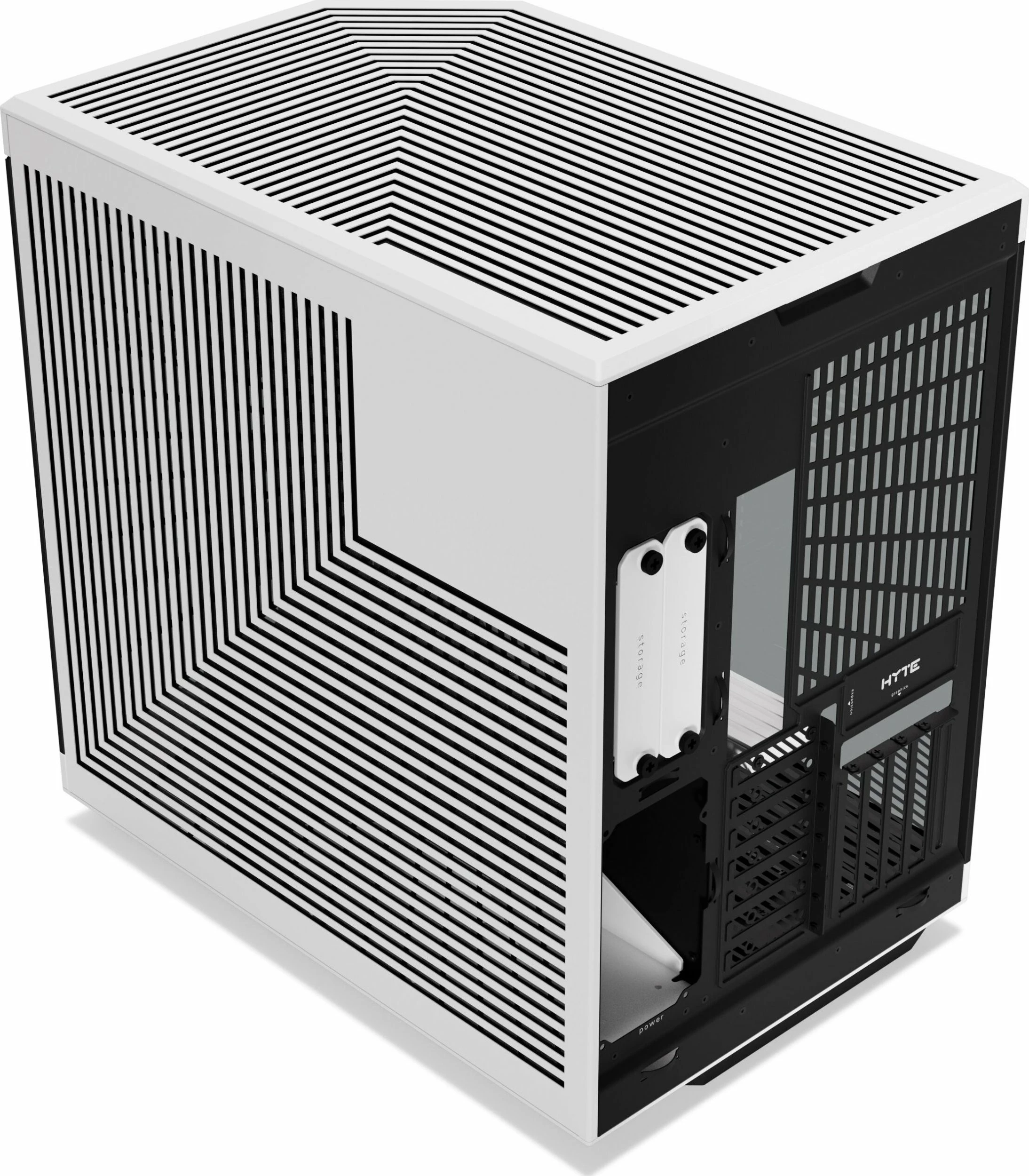 Kasë Hyte Y70 Panda (CS-HYTE-Y70-BW), Midi Tower ATX/eATX/mATX, PCIe 4.0 riser, USB-C, bardhë/zi