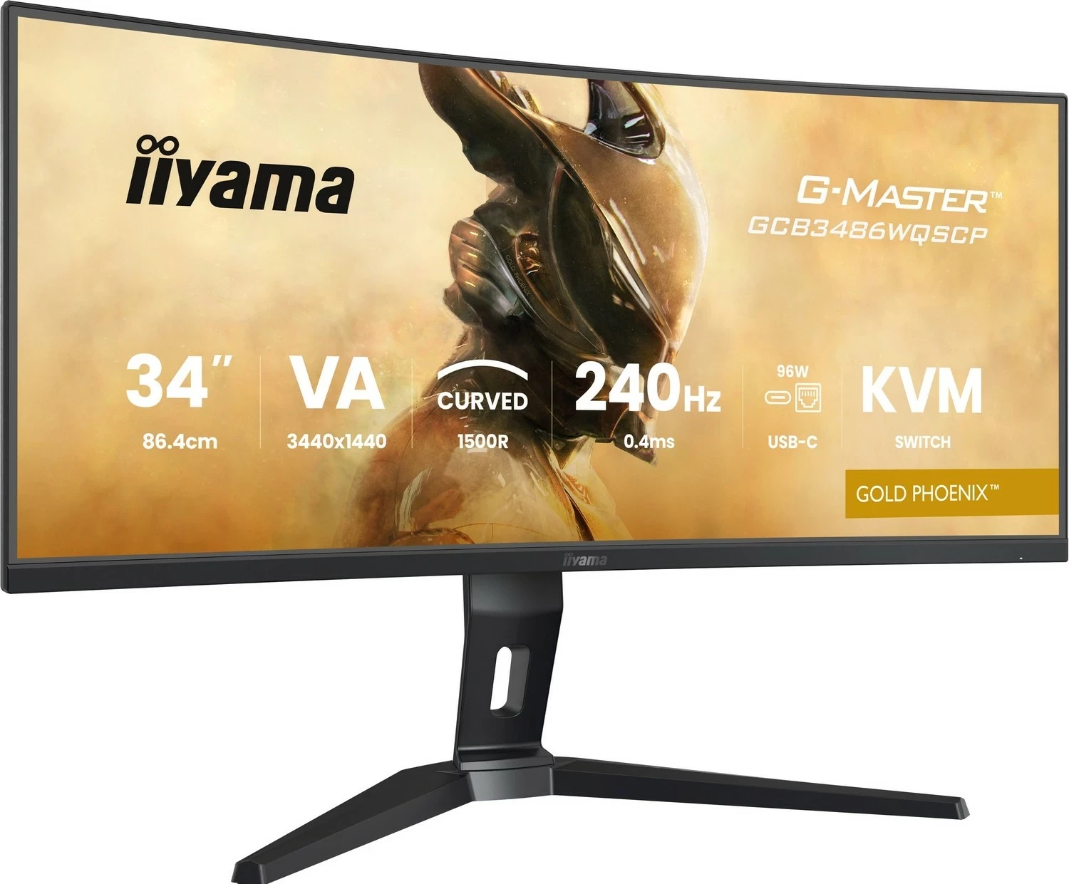 Monitor iiyama G-Master GCB3486WQSCP-B1, 34 inç, UWQHD, 240Hz, VA, i zi