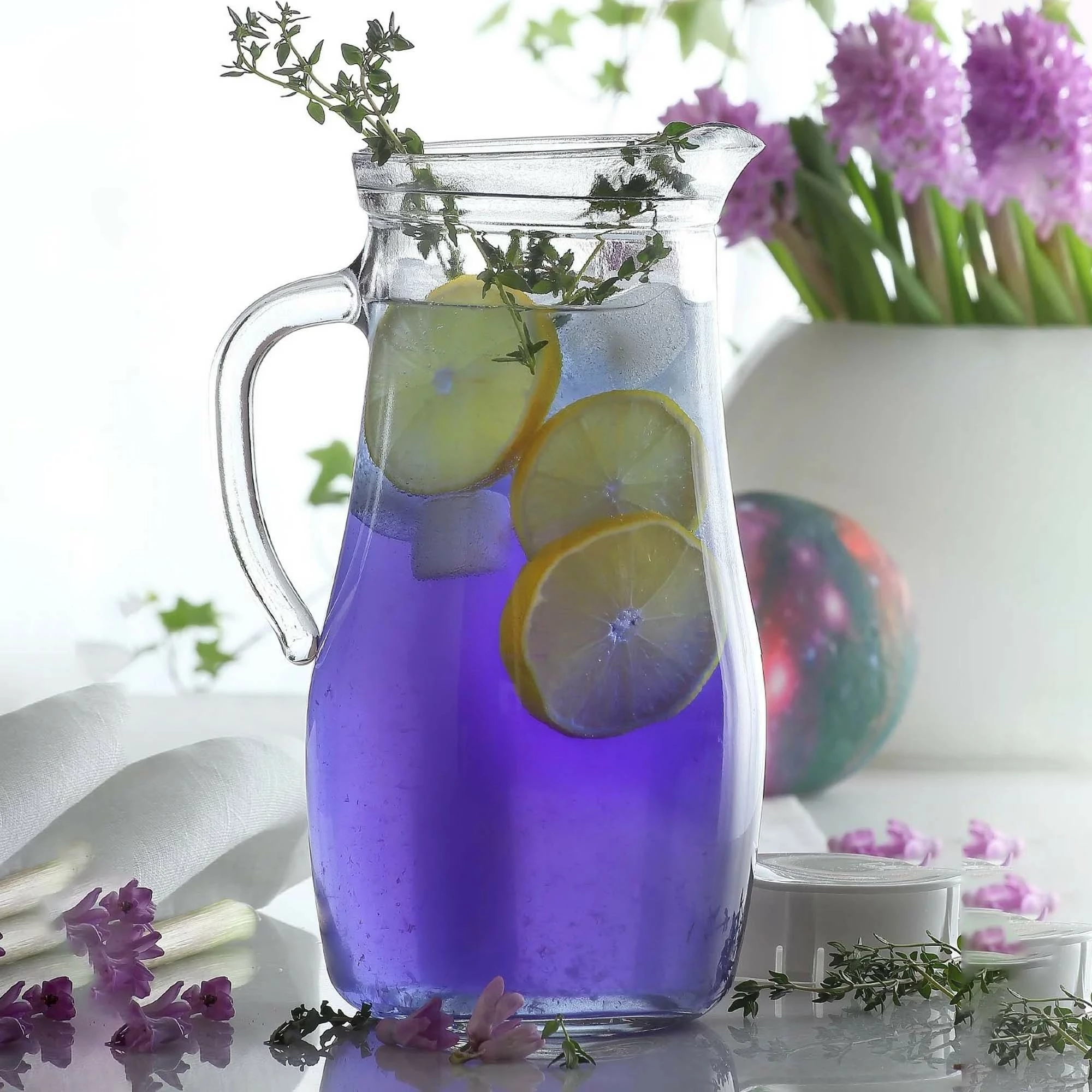 Karafë qelqi LAV Sofia 1.8 L me kapak, transparente, set 2 copë