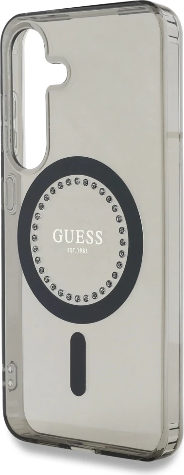 Mbështjellës Guess për Samsung Galaxy S25, MagSafe, i zi
