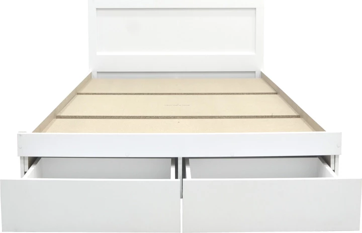 Krevat Olympus me sirtarë, ngjyrë e bardhë, 160x200cm