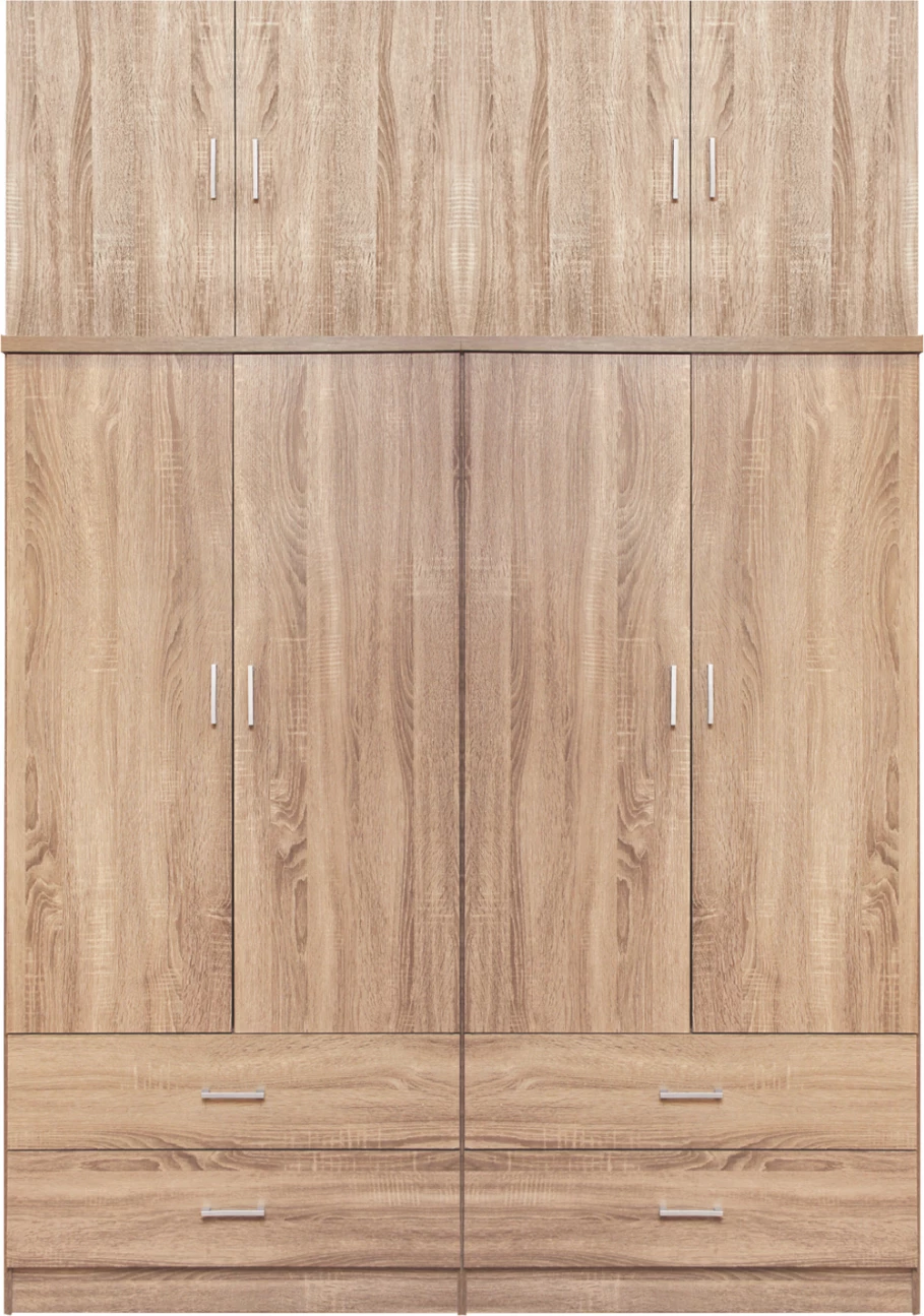 Set 4 pjesë Gardërobë 4 pjesë me papafingo dhe 4 sirtarë Sonama 160x42x241 FH11352.02