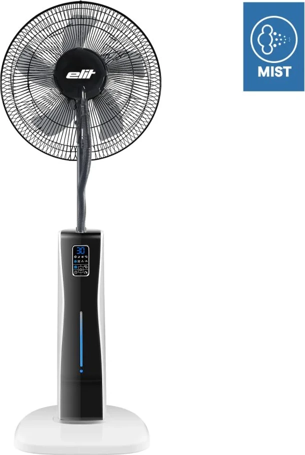 Ventilator dyshemeje me mjegull, Elit, FMS-4017N, 16" (40 cm), 3 shpejtësi 3 mënyra, oscilim 70°, panel Touch me LED dhe telekomandë, depozitë uji 3L