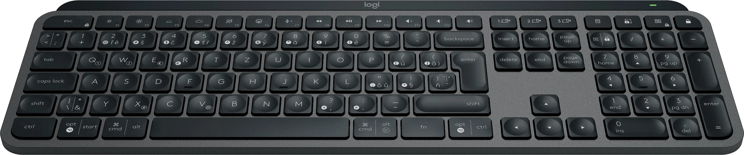 Tastierë Logitech MX Keys S, wireless, QWERTZ, LED, grafit