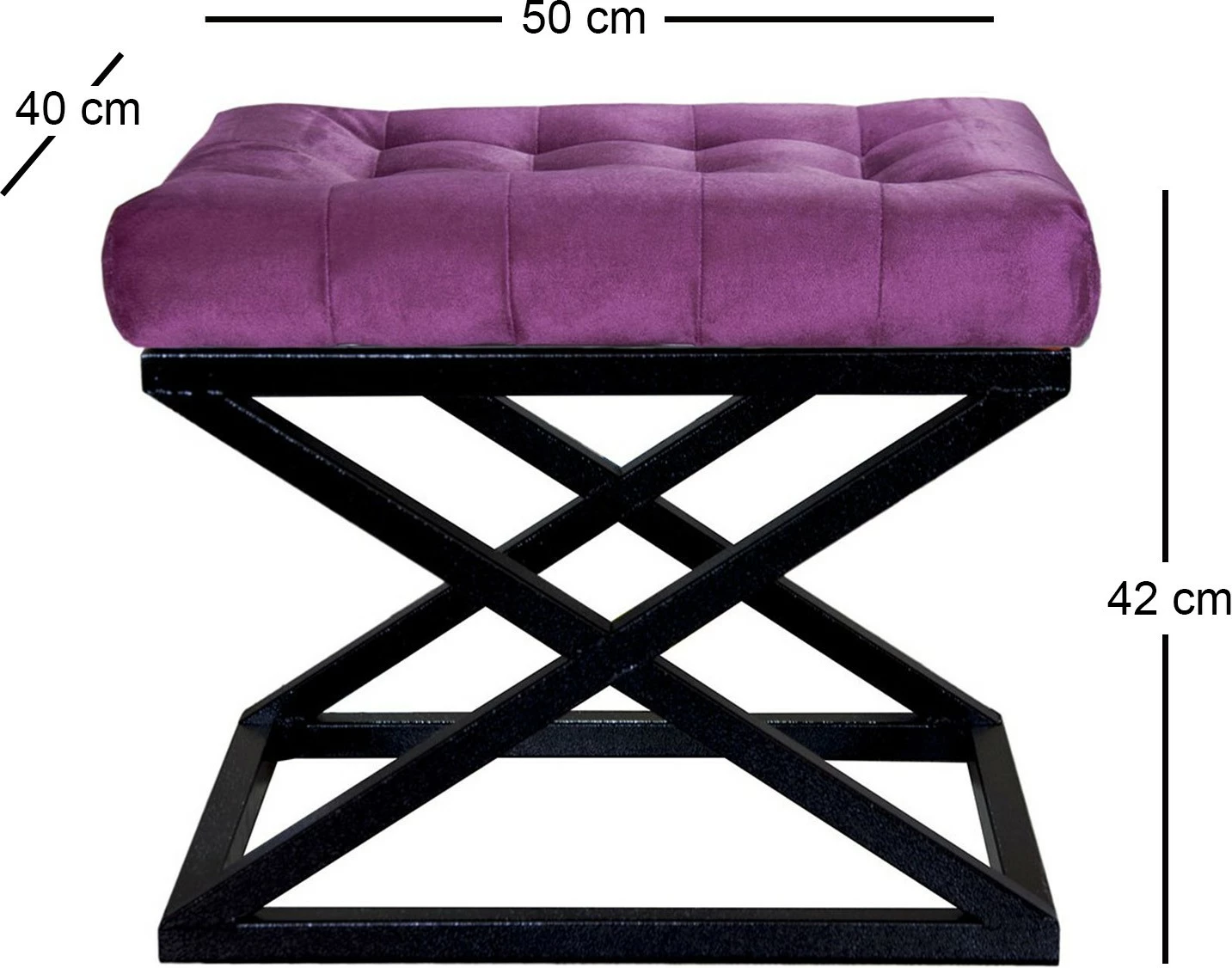 Puf Atelier del Sofa, ngjyrë e zezë, vjollcë