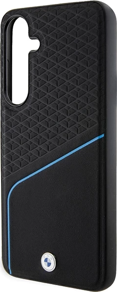 Mbështjellës BMW Signature Leather Textured & Line MagSafe për Samsung Galaxy S24, i zi