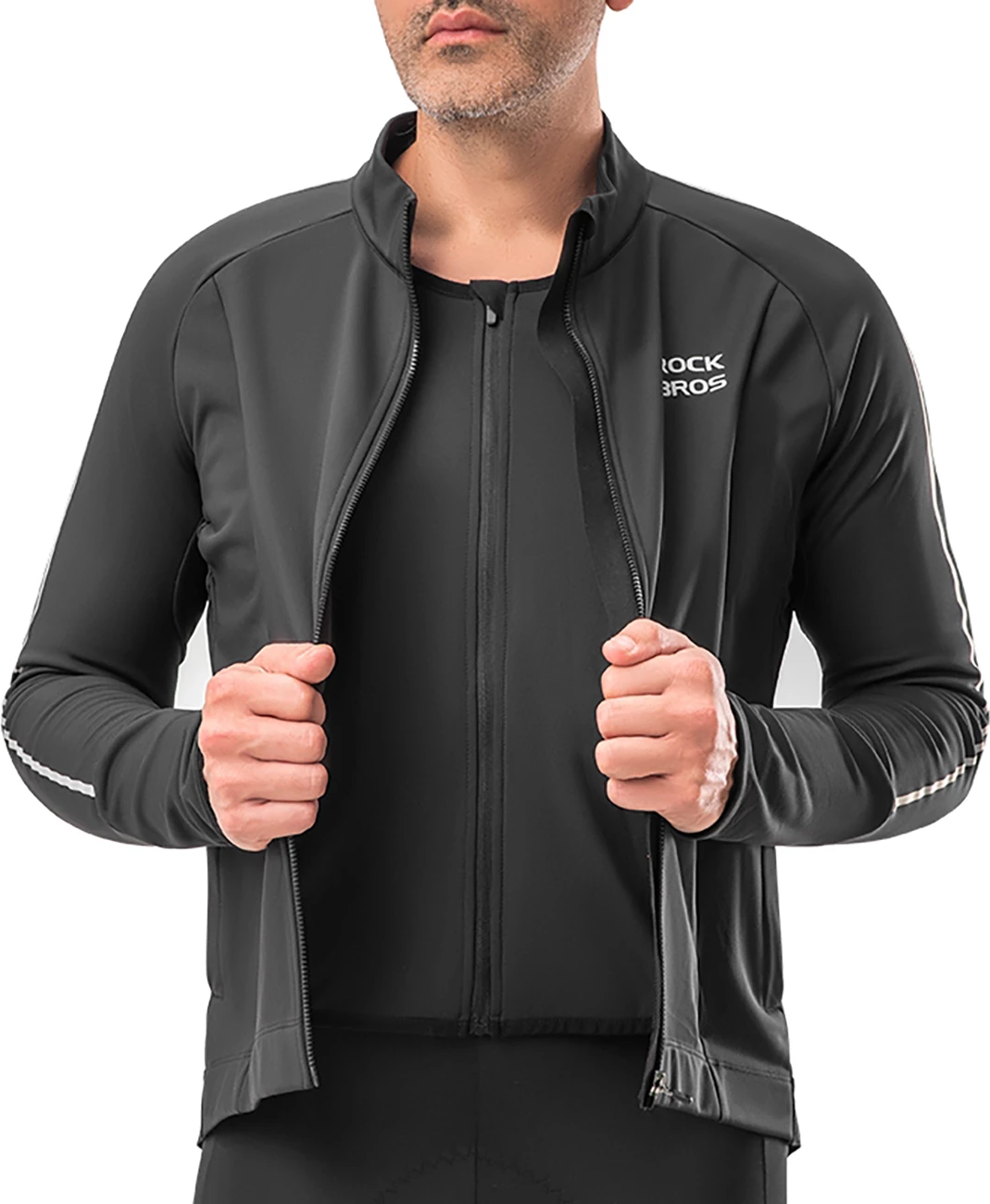 Bluzë çiklizmi Rockbros 15400002004 me mëngë të gjata, XL, e zezë