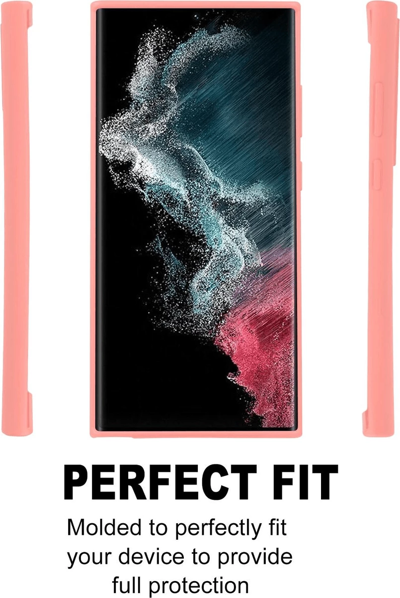 Mbështjellës silikoni Goospery Soft Feeling për Samsung Galaxy S23 Ultra 5G, rozë