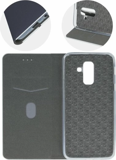 Mbështjellës flip HAVANA Premium 9799 për iPhone 11 Pro Max, me magnet, xhep kartele, blu me skaj argjendtë