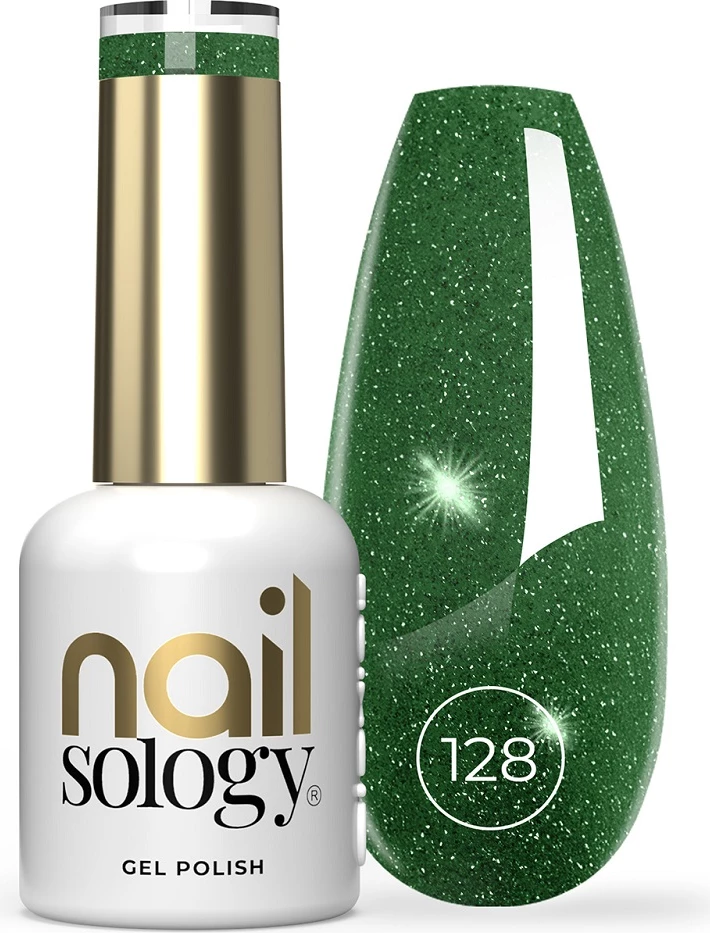 Llak për thonj për femra Clavier Nailsology Hybrid Glitter 128 Green Twilight 8ml