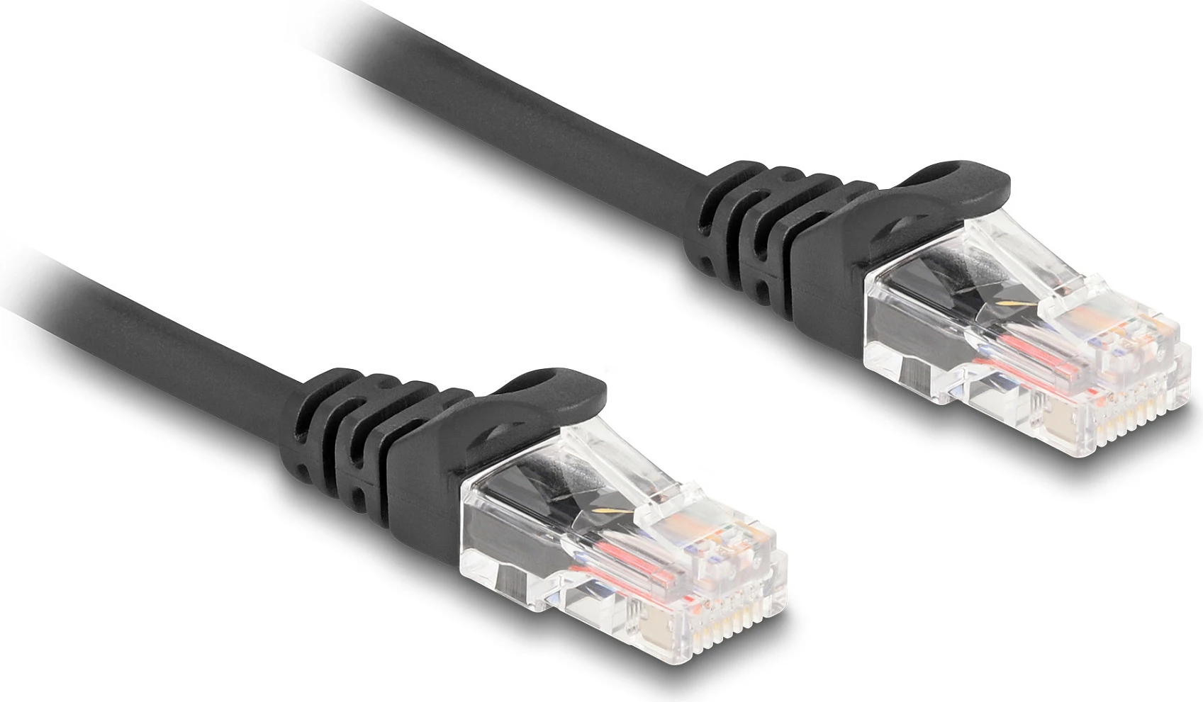 Kabllo rrjeti DeLOCK RJ45 Cat5e spirale 3 m, e zezë