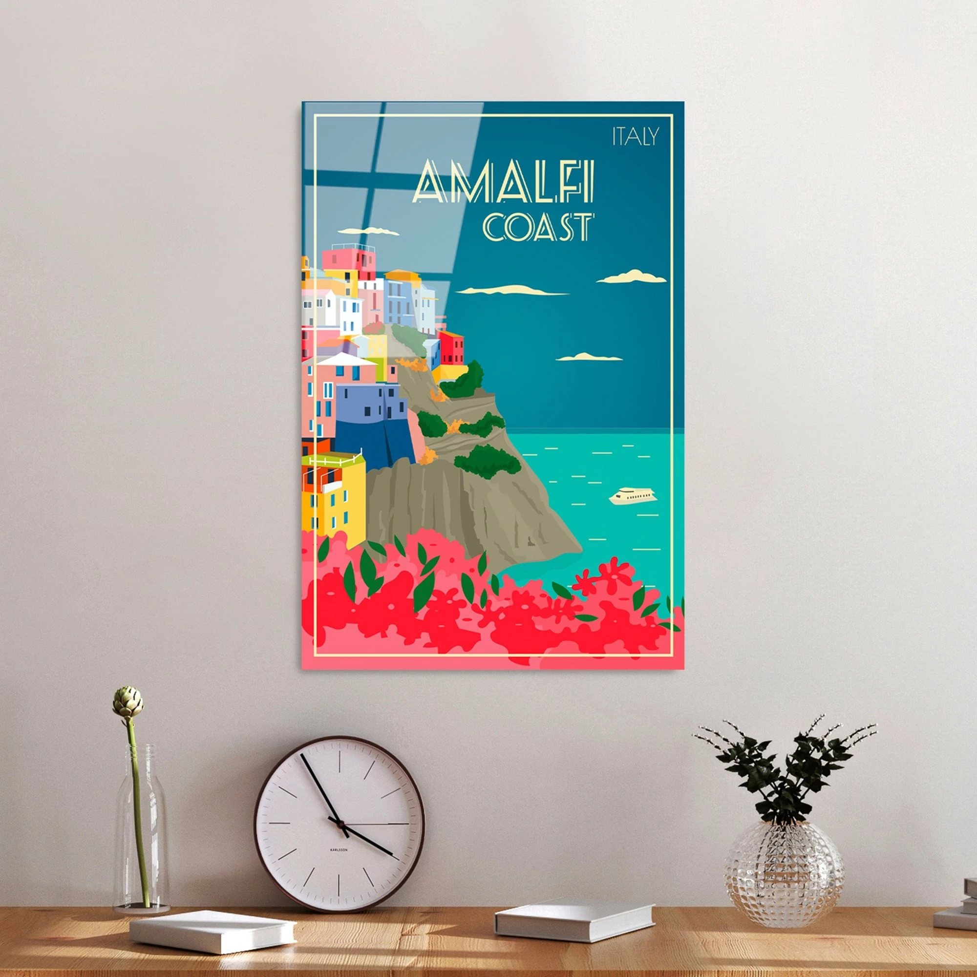 Pikturë dekorative prej xhami të temperuar, Wallity UV-1025, 30x45cm