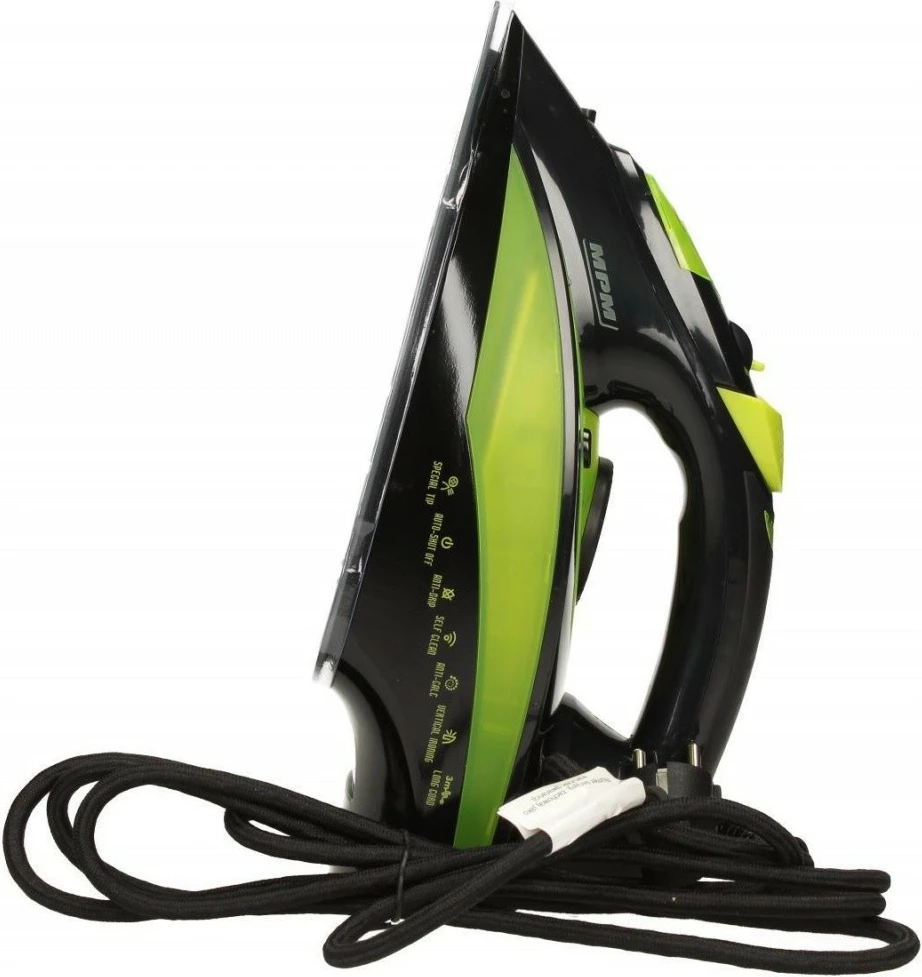 Hekur me avull MPM MZE-04/C, 2800W, taban qeramike, i zi/gjelbër