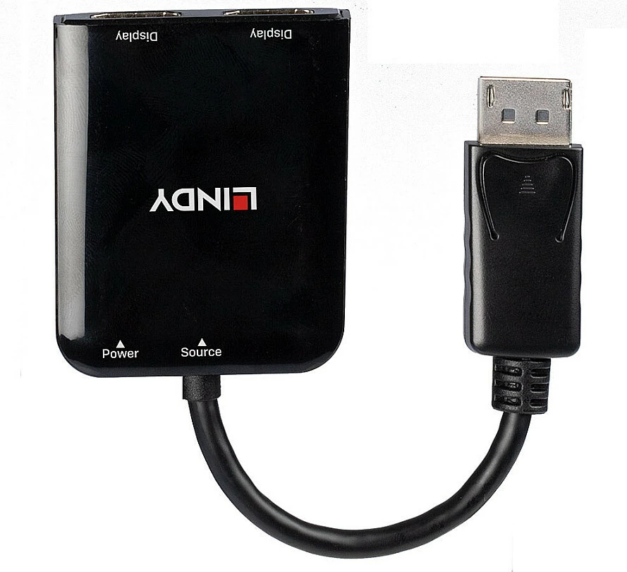 Hub DisplayPort LINDY 38430, MST 2x DP, 4K 30Hz, i zi