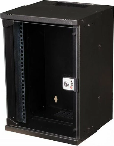 Kabinet muror 10" EQUIP 9U 300x300mm, derë xhami, i zi