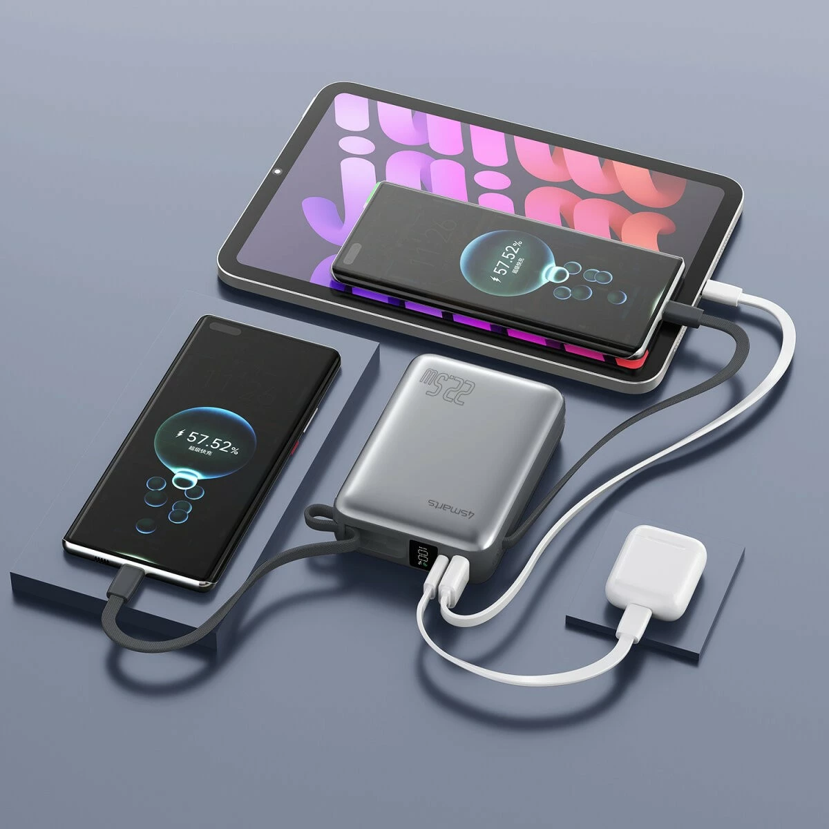 Powerbank 4smarts Powerbank Pocket Dual Cord 20000mAh 22.5W spacegrau 6