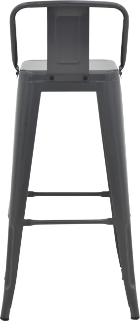 Karrige për bar me shpinore, metalike, ngjyrë antracit, Utopia, 42x42x86cm