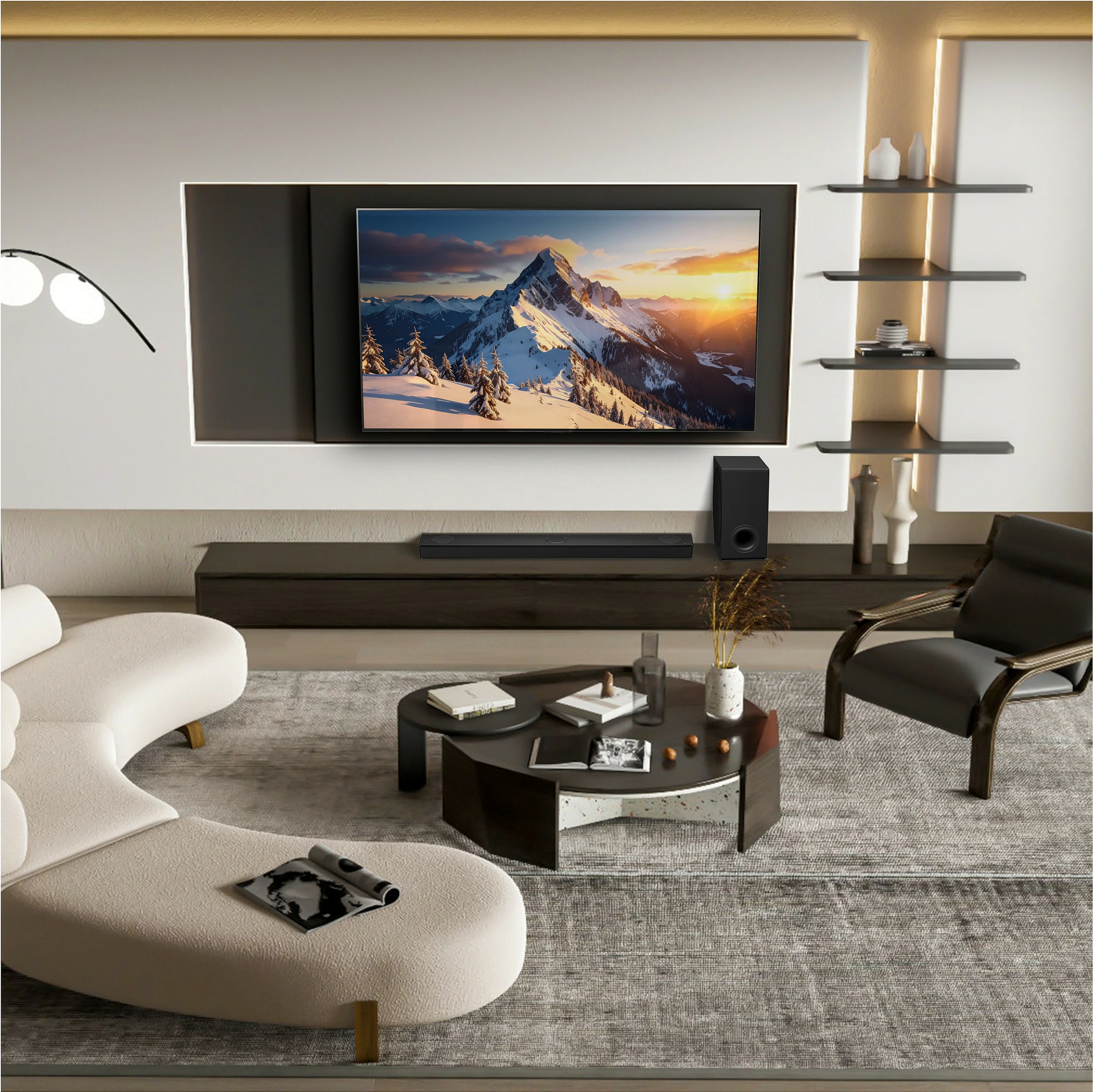Soundbar LG S80TY, 3.1.3 kanale, Dolby Atmos/DTS:X, Bluetooth 5.1, AirPlay 2, eARC, e zezë