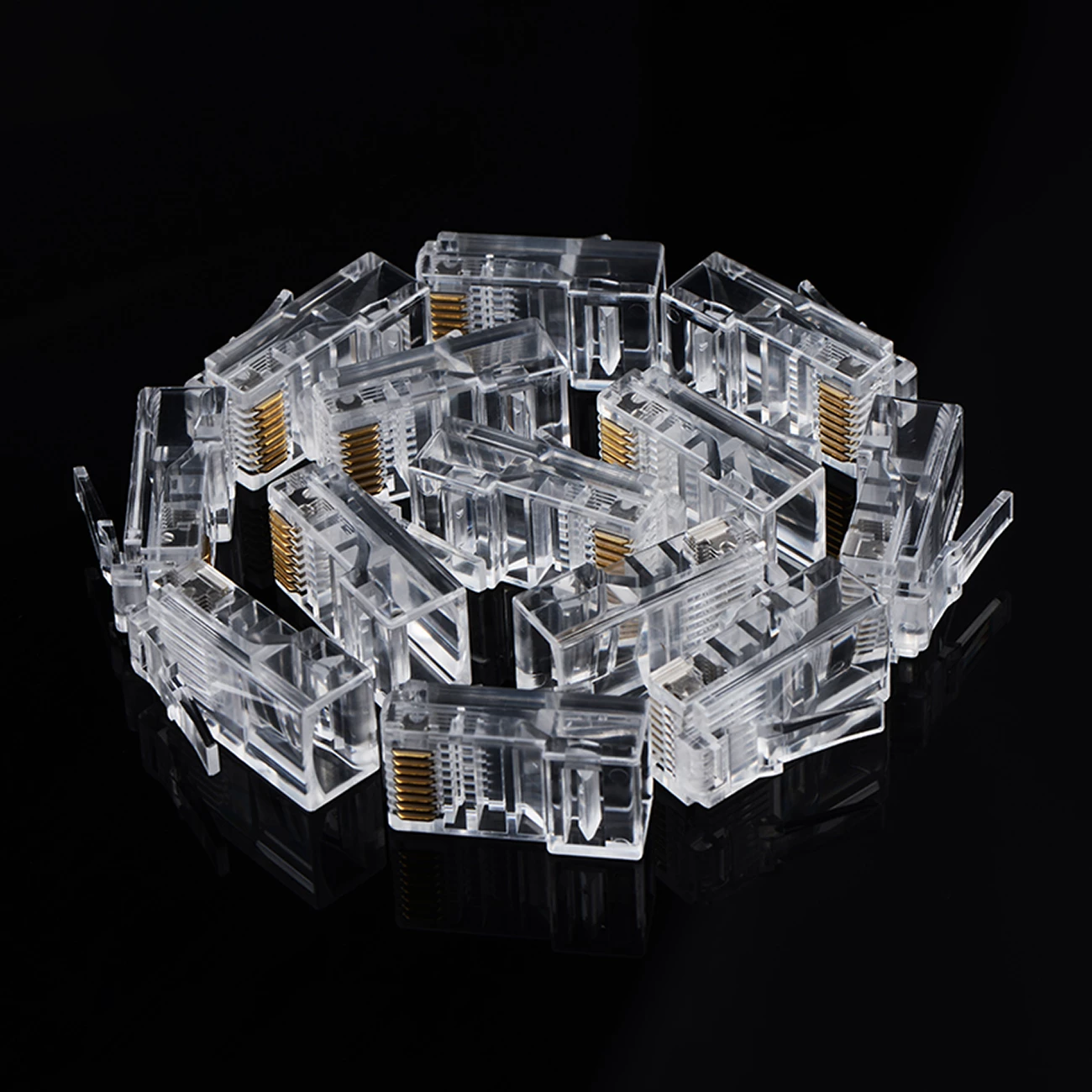 Plug RJ45 Ugreen NW110, 8P8C, Cat. 5/5e, transparent, set 100 copë