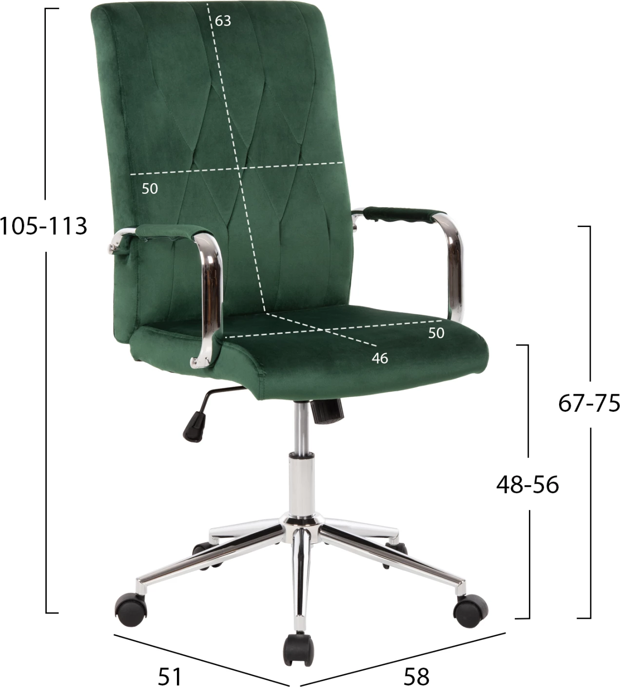 Karrige për zyre JOSEF FH1181.03, e gjelbër