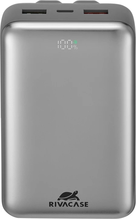 Powerbank RIVACASE VA2612 20,000 mAh 30W, LCD ekran, kabllo të integrume Type-C & Lightning, grafit 7