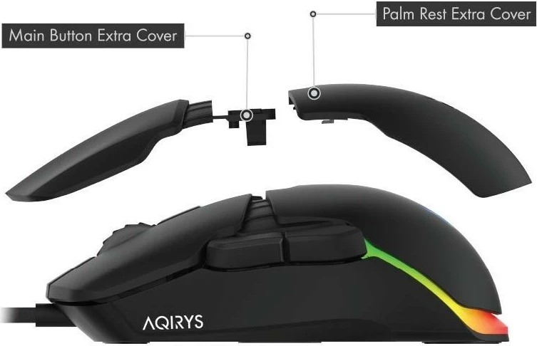 Maus AQIRYS LYNX, RGB, i zi