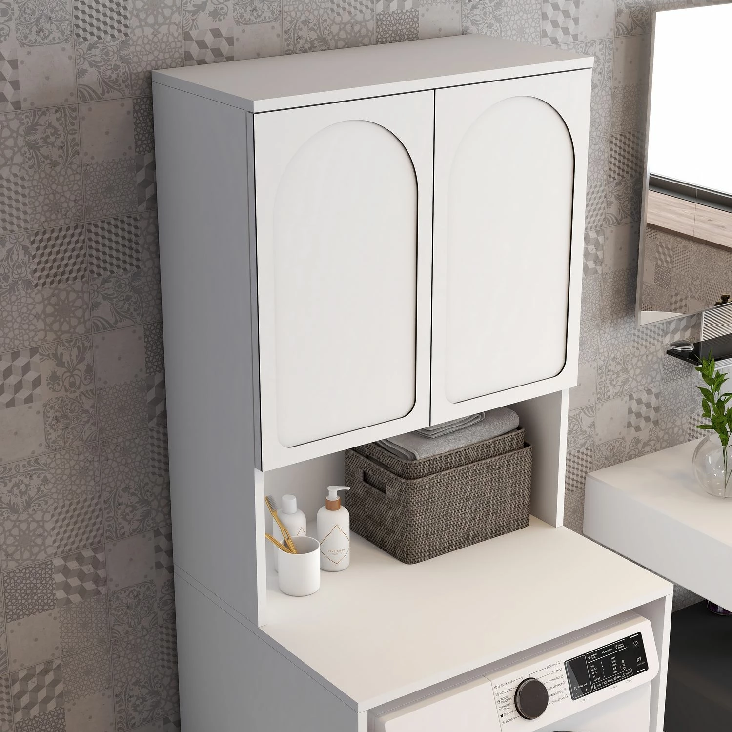 Dollap për lavatriçe, ngjyrë e bardhë, Skye Decor, Lyon 60