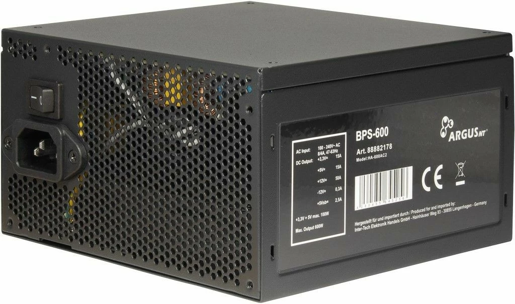 Furnizues energjie Inter-Tech Argus BPS-600, 600W, 80 PLUS Bronze
