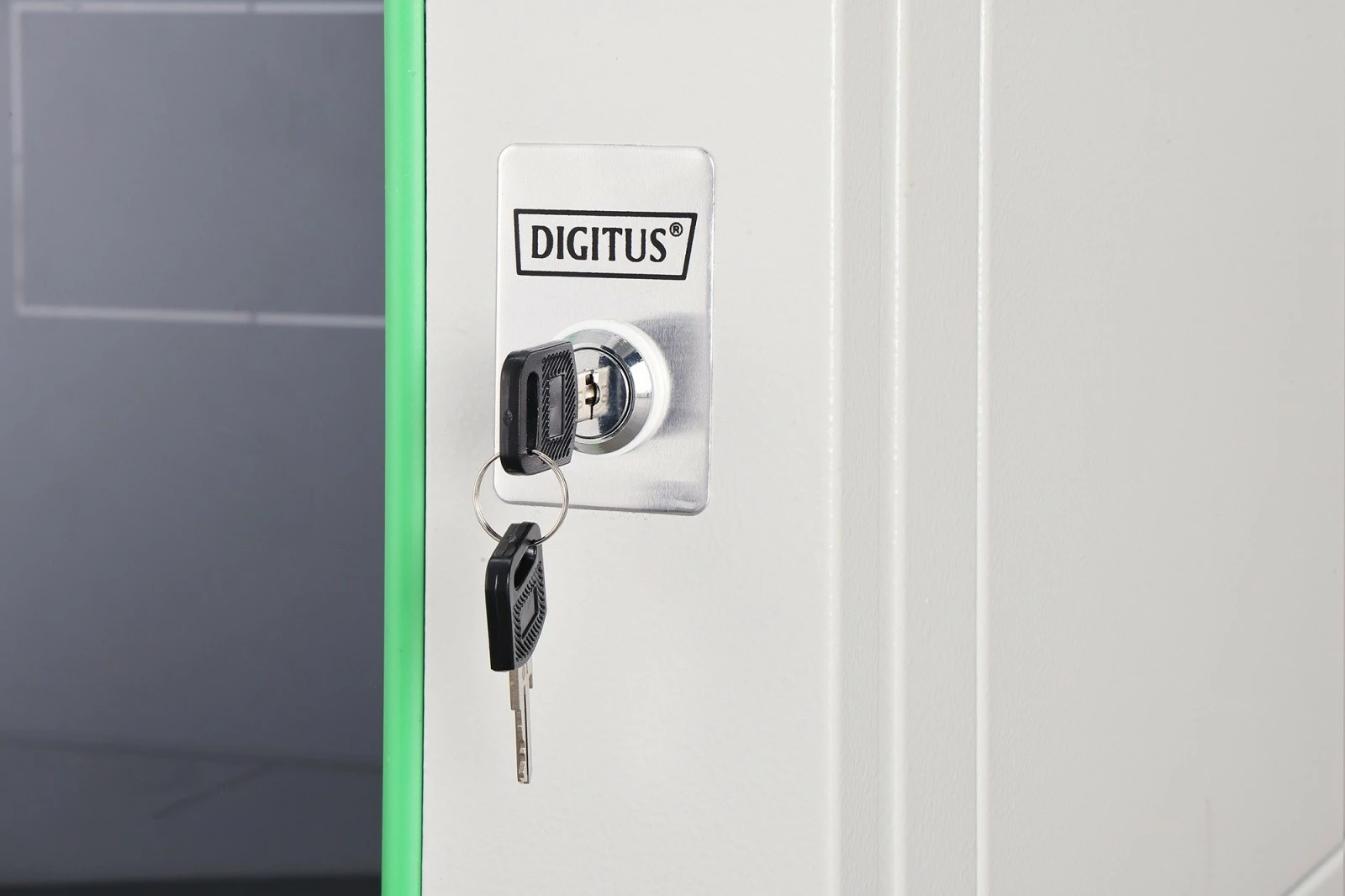 Kabinet rrjeti muror 19" 7U, Digitus DN-37100, derë me xham, 60 kg, IP20, i pa-montuar, gri