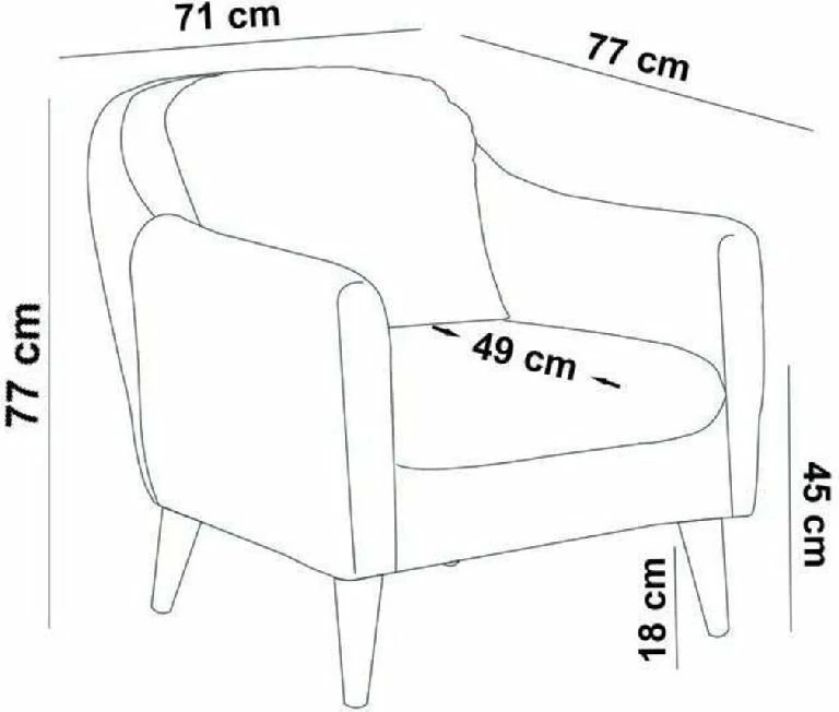 Karrige krahu, ngjyrë kaltër e errët, Atelier del Sofa, Soli Berjer