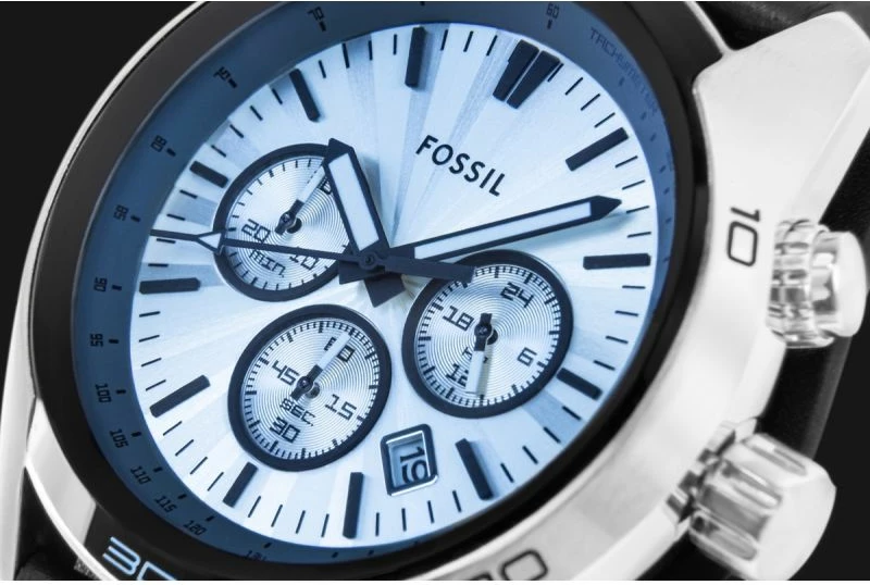 Orë dore për meshkuj Fossil Coachman CH2564, e zezë, me kuti