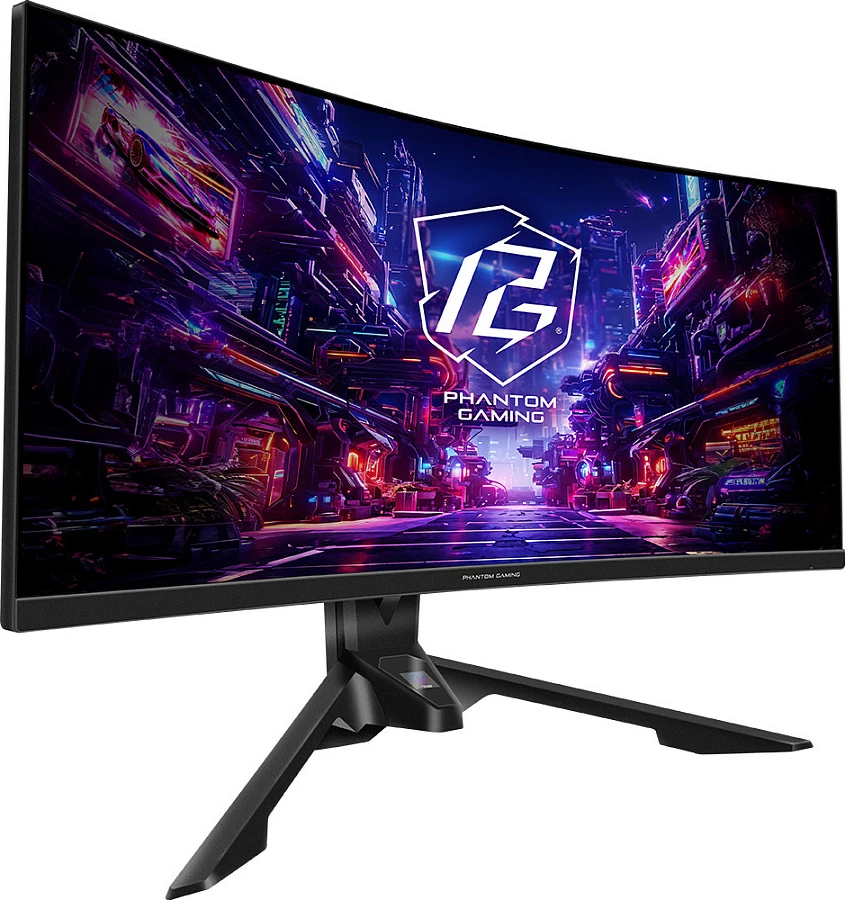 Monitor ASRock Phantom Gaming PG34QRT3A, 34" OLED, 3440x1440, 21:9, FreeSync Premium, HDMI/DP/USB, i zi