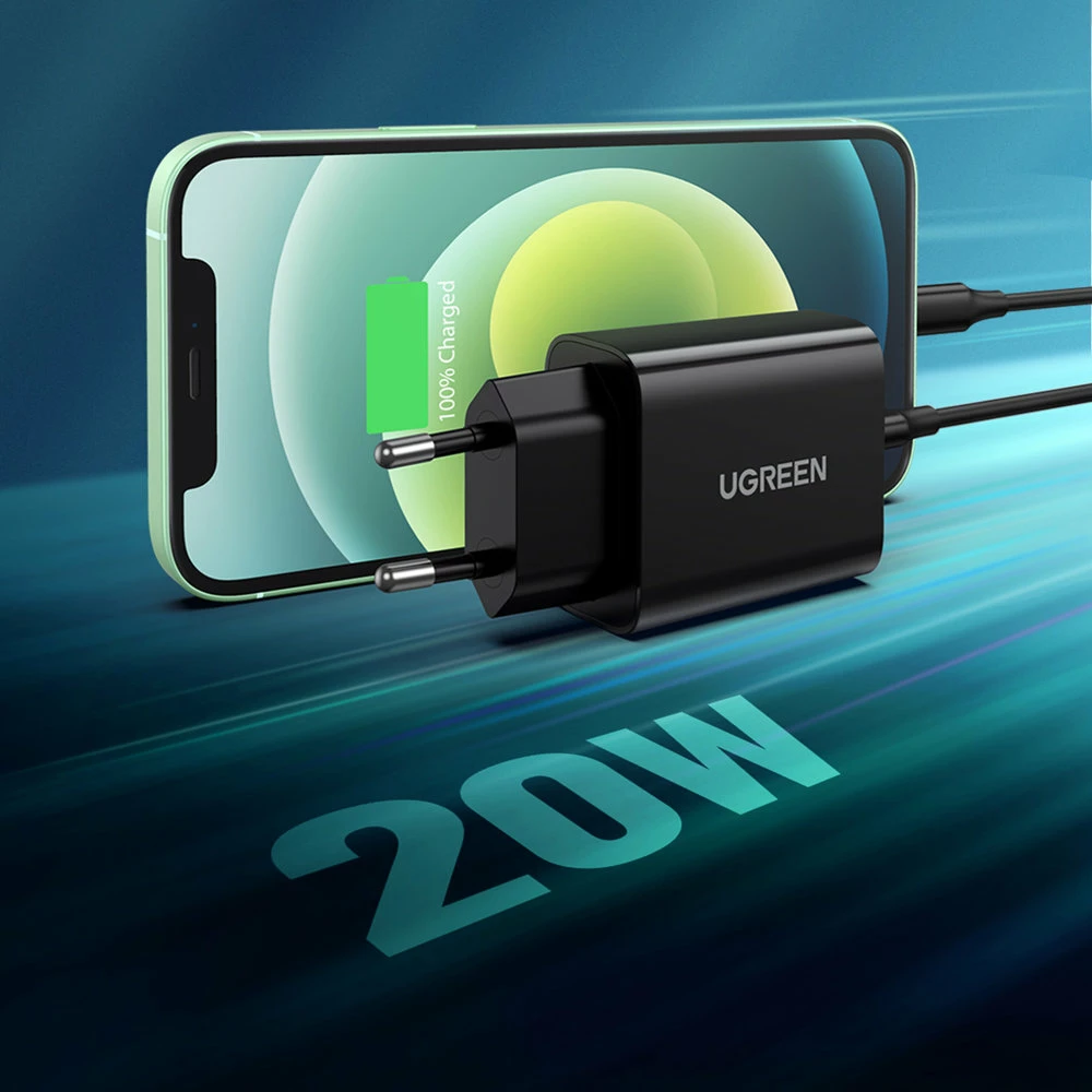 Karikues muri Ugreen 10191, USB-C, 20W, PD, i zi