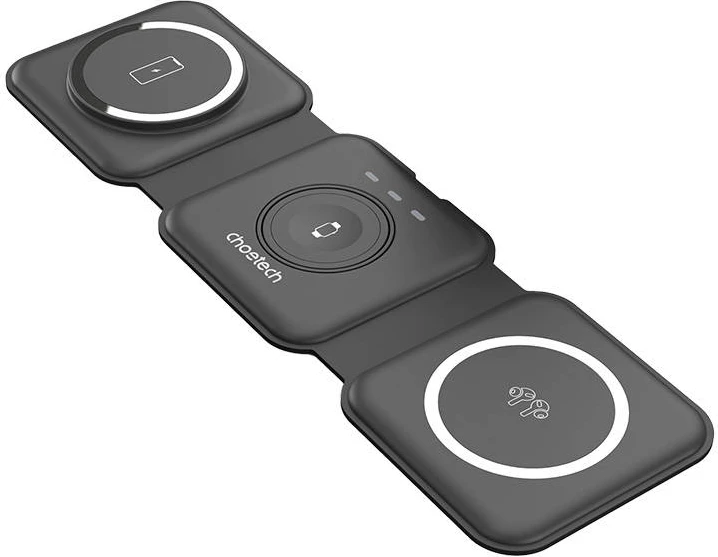 Karikues wireless 3-në-1 Choetech T588-F, 15W, i zi