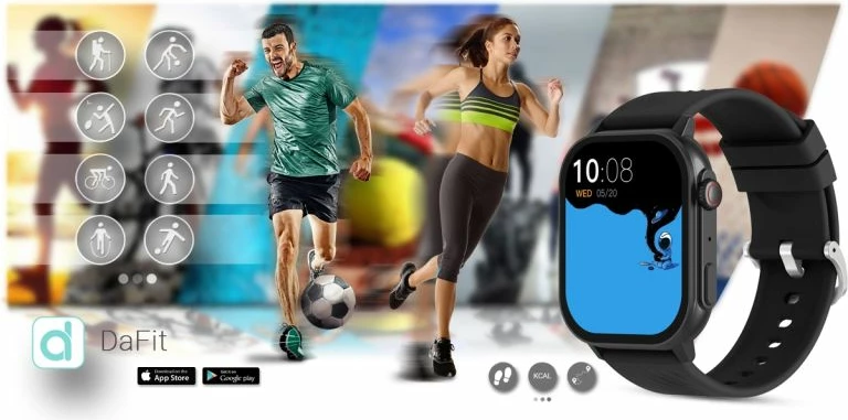 Smartwatch Gravity për meshkuj, e zezë