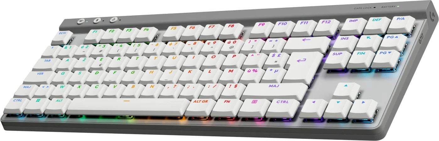 Tastierë Logitech G515 LIGHTSPEED TKL, Wireless, RGB, e bardhë