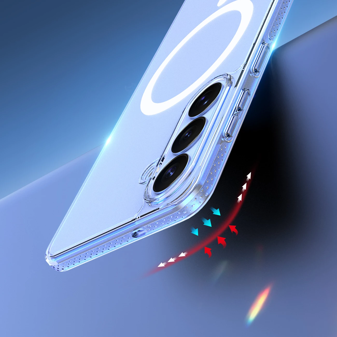 Mbështjellës Dux Ducis Clin Mag për Samsung Galaxy S26, kompatibil me MagSafe, TPU/PC, transparent, në kuti