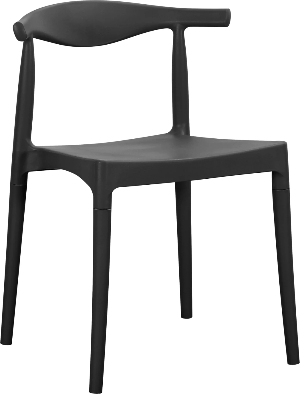 Karrige për ngrënie jashtë ALOR, polipropilen e zezë, FH6624.02, 47x55x74.5cm, set prej 4 copë