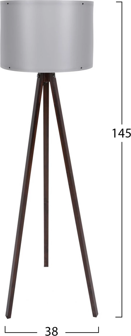 Llambë dyshemeje në ngjyrë arre dhe gri FH7272.03 Φ38x145cm