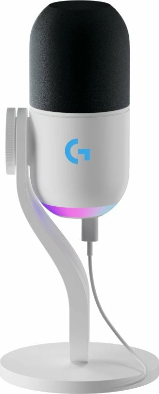 Mikrofon Logitech G Yeti GX 988-000576 USB/USB-C dinamik superkardioid me RGB i bardhë