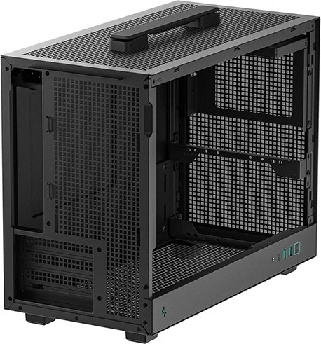 Kasë DeepCool CH160 PLUS Small Form Factor, xham i temperuar, e zezë