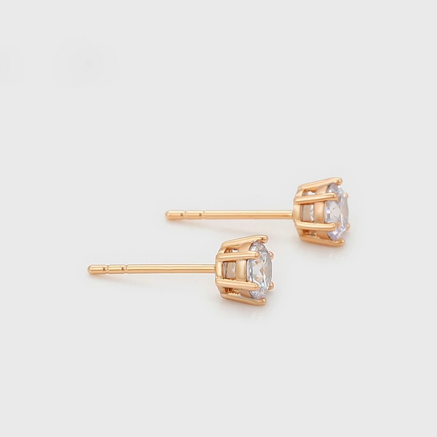 Vathë klasik me gurë të bardhë, të praruar në ari 18k VM11