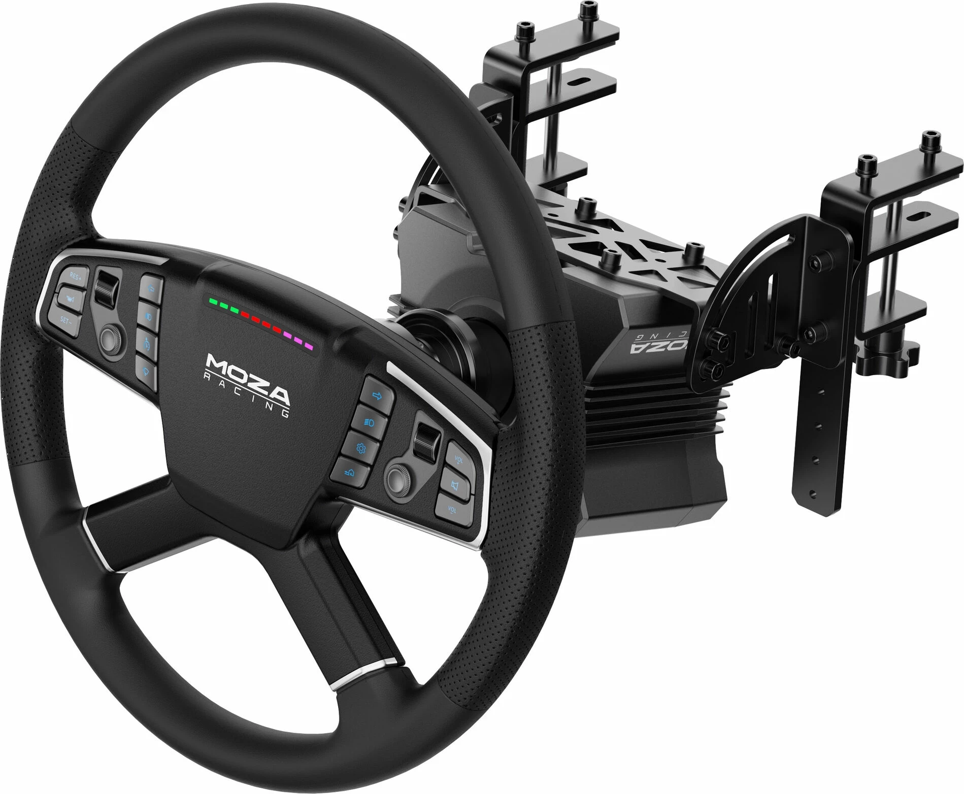 Set timoni për simulator kamioni Moza R5 Truck RS071 për PC, Force Feedback, RGB, i zi