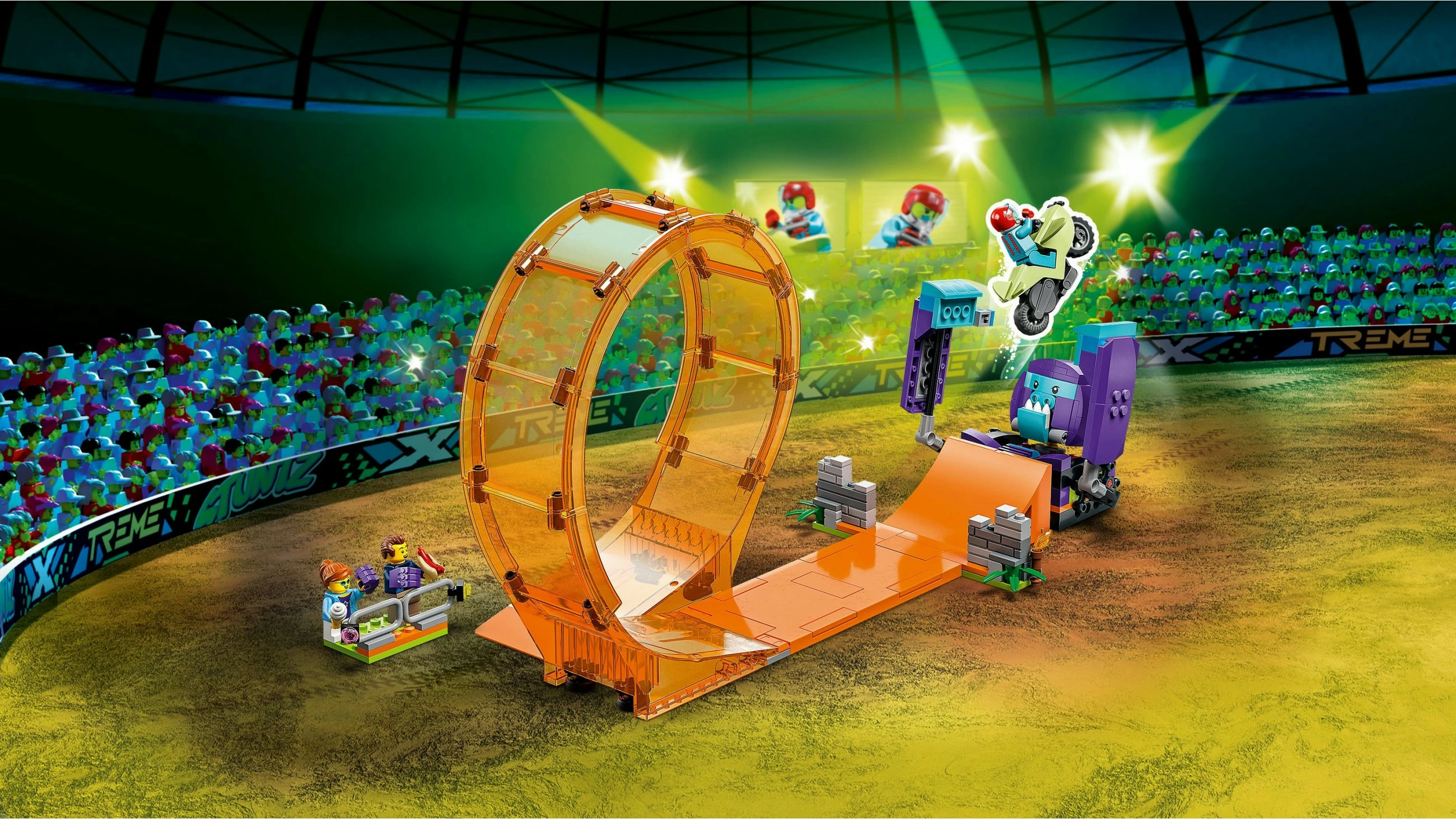 Set ndërtimi LEGO City Smashing Chimpanzee Stunt Loop, 226 pjesë, Multingjyrësh
