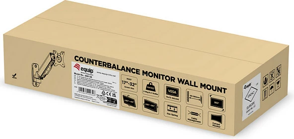 Mbajtëse muri për monitor EQUIP 17–32 inç, VESA 75x75/100x100, 9 kg, e zezë